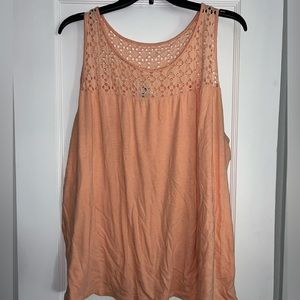 Plus size orange tank top